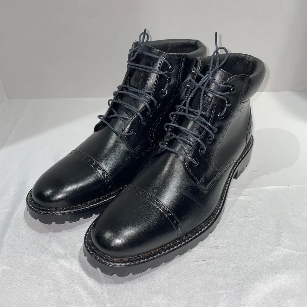 Johnston‎ & Murphy Men's Garrison Brogue Cap Toe Boots Size 9 M 59-4057